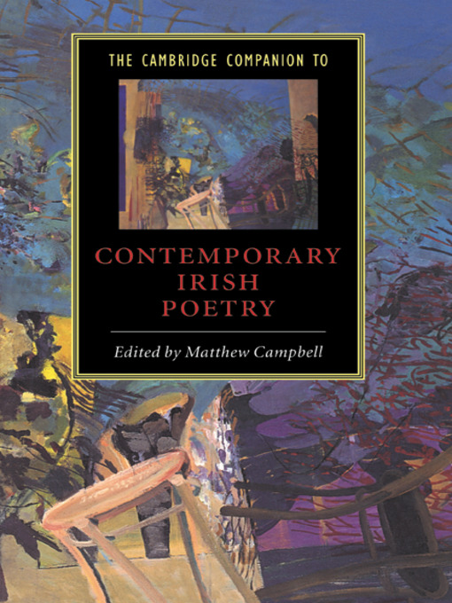 Title details for The Cambridge Companion to Contemporary Irish Poetry by Matthew Campbell - Available